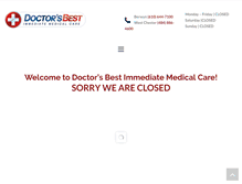 Tablet Screenshot of doctorsbestimmediatecare.com